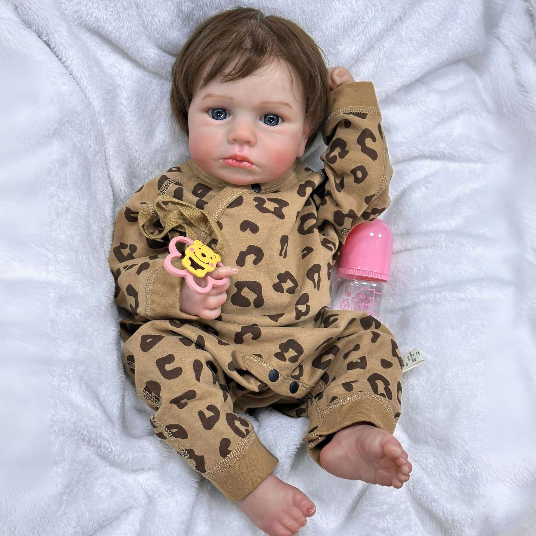 Cokela 50cm reborn doll simulation baby Loulou awake