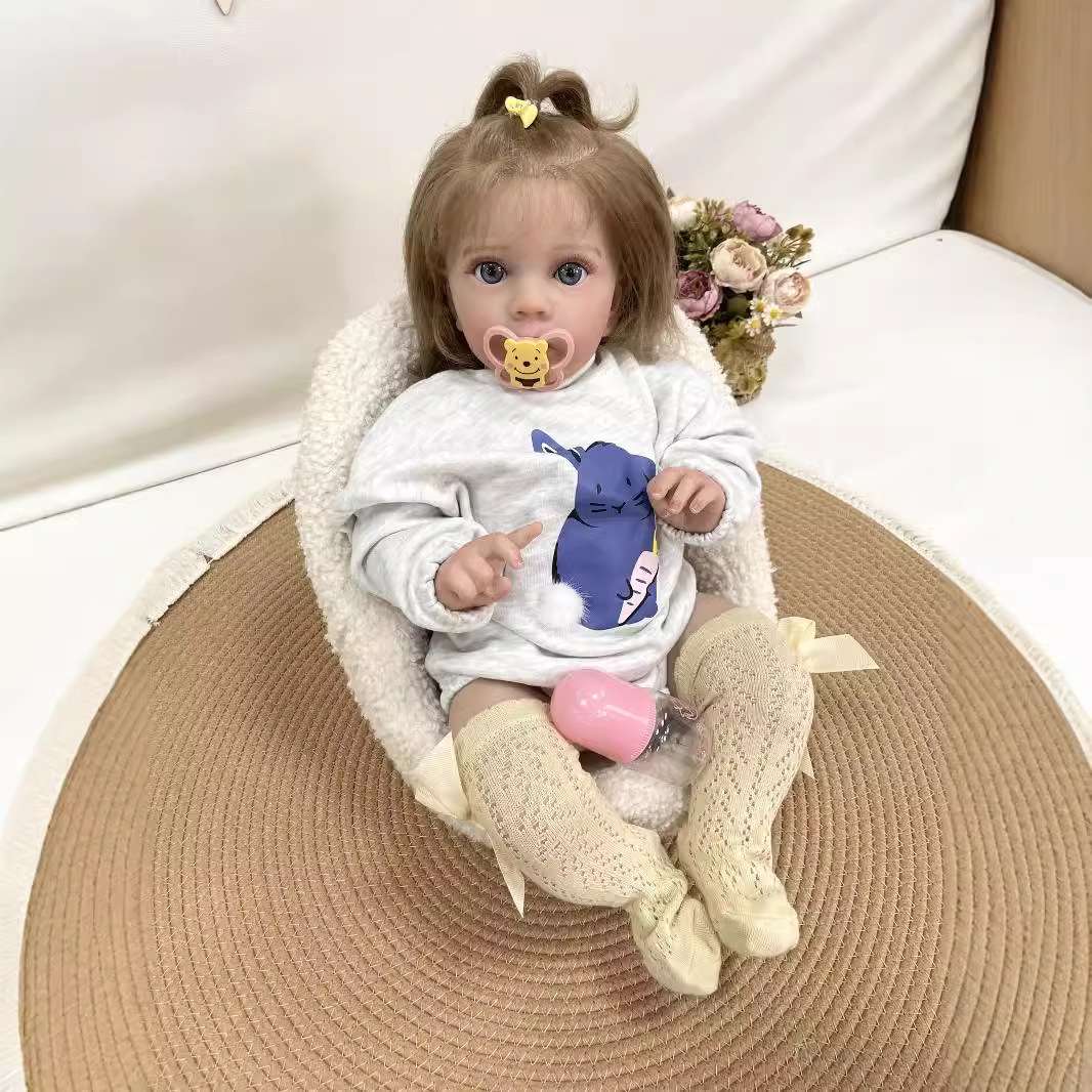 Cokela 3D high color reborn doll simulation baby 60 cm