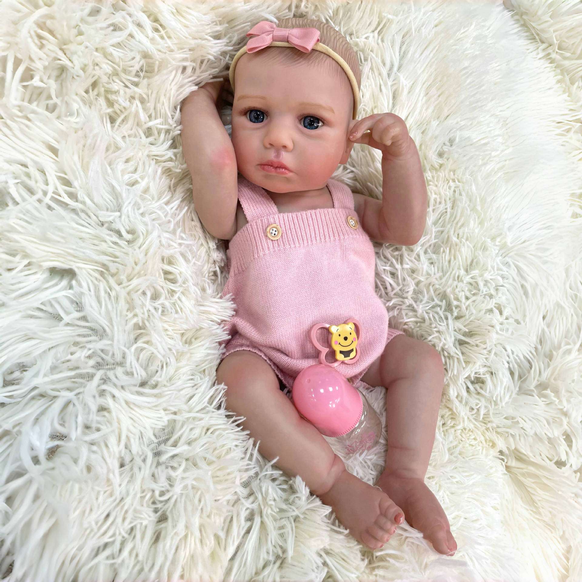 Cokela 50cm reborn doll simulation baby Loulou awake