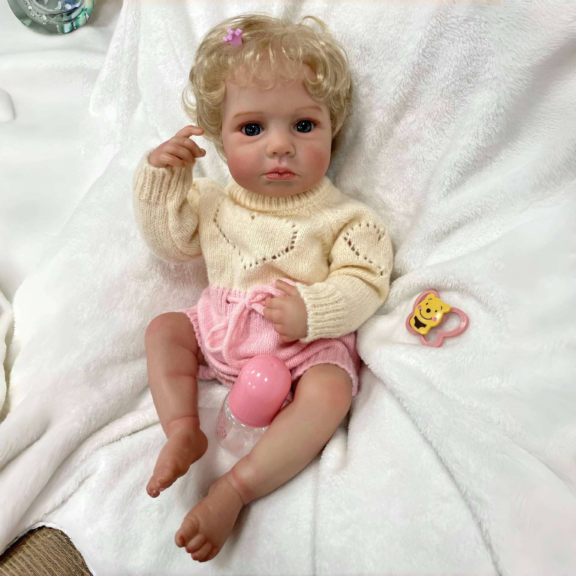 Cokela 50cm reborn doll simulation baby Loulou awake